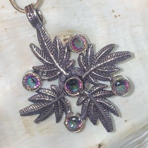 SALE * Mystic Rainbow Quartz multi-gem handcrafted 420 pendant